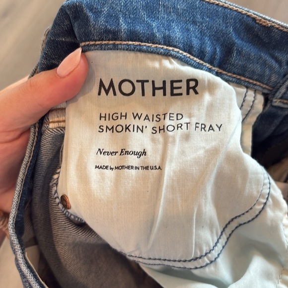 MOTHER Superior High-Waisted Smokin' Fray Shorts Never Enough Size 25 - Picture 11 of 13